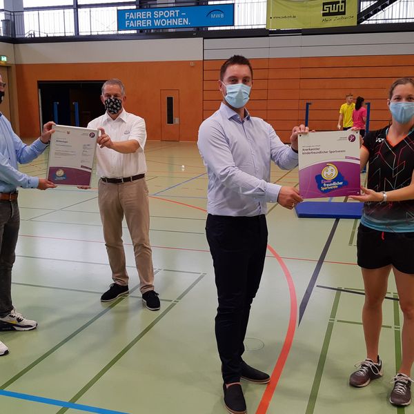 Zertifikatsübergabe "Kinderfreundlicher Sportverein" 1. BV Mülheim