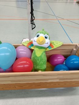 Bild mit Chili und Luftballons