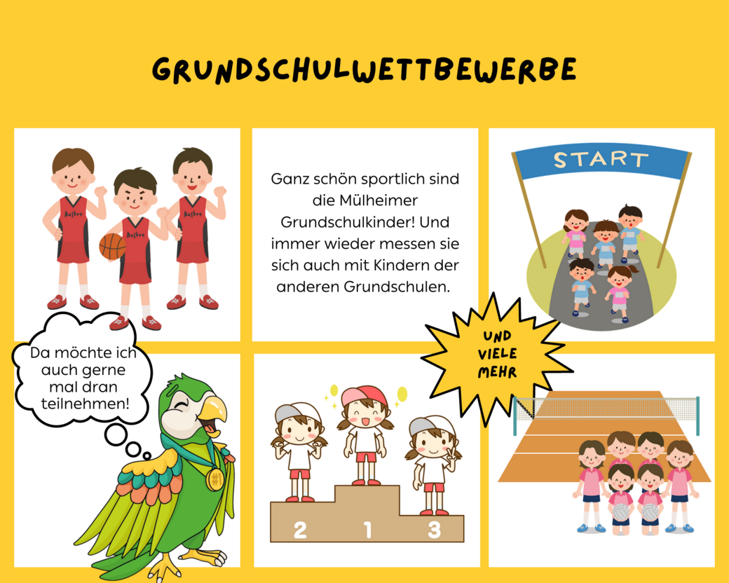 Comic-Erklärung des Projekts "Grundschulwettbewerbe"