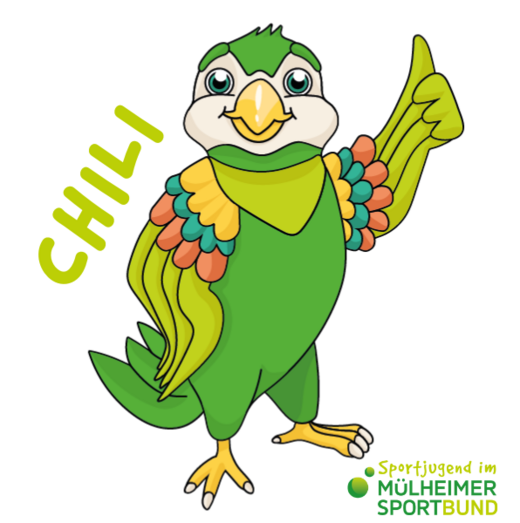 Chili mit Daumen hoch, Namen und Sportjugend-Logo