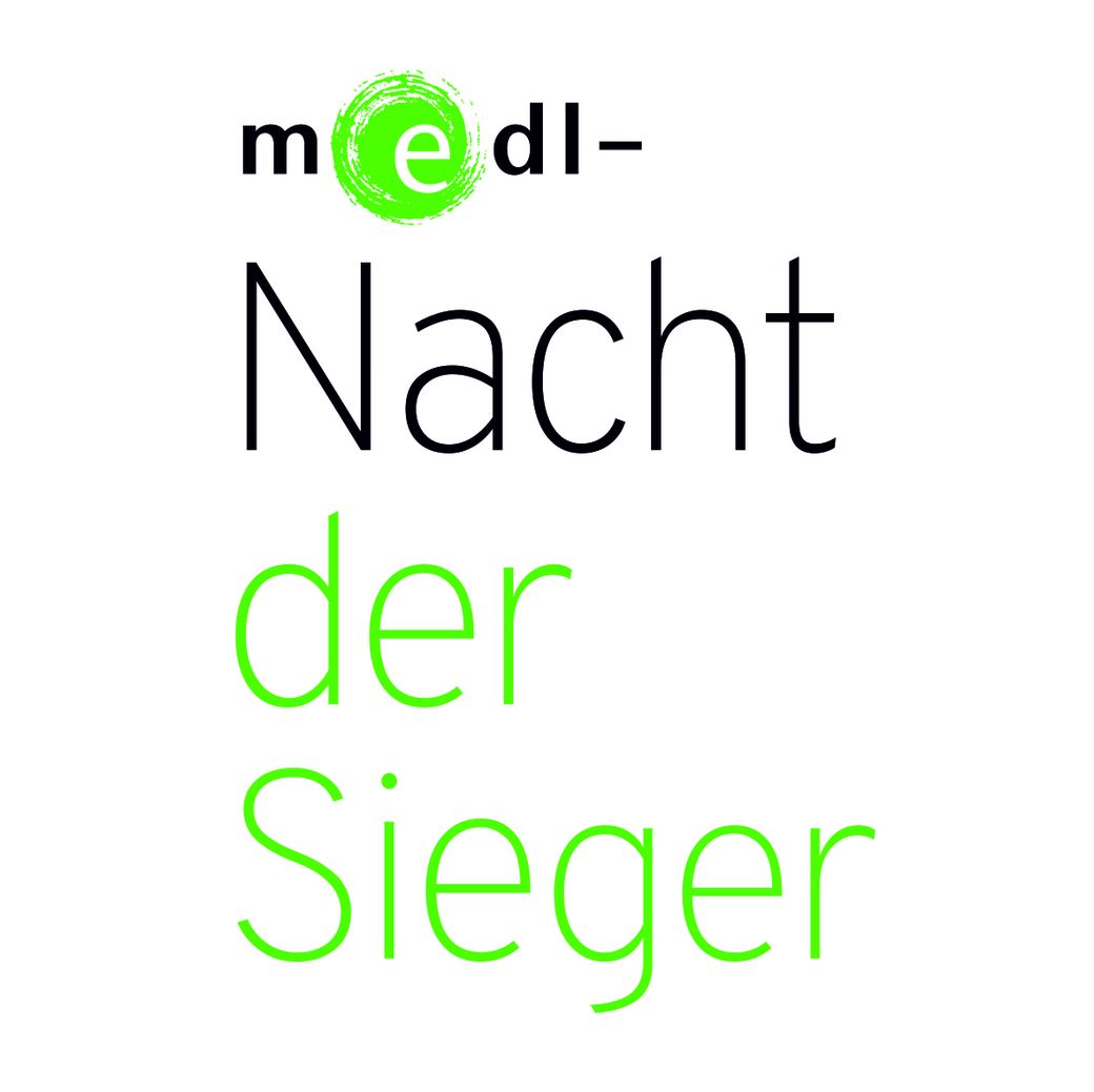 Logo "medl-Nacht der Sieger" weiß Logo "medl-Nacht der Sieger" weiß